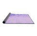 Thickness of Patterned Purple Mimosa Purple Rug, pat3394pur