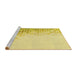 Sideview of Machine Washable Transitional Orange Gold Rug, wshpat3394yw