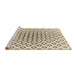 Sideview of Machine Washable Transitional Brown Rug, wshpat3395brn