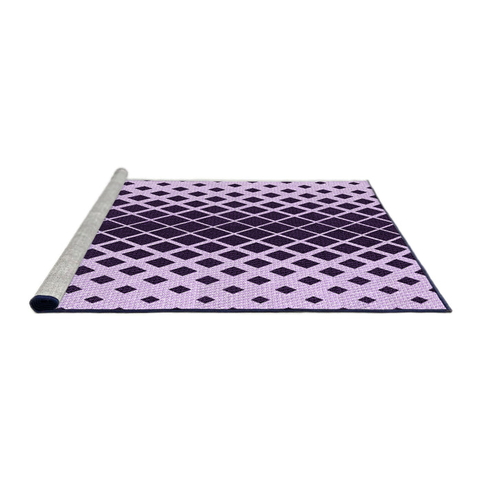 Sideview of Machine Washable Transitional Blossom Pink Rug, wshpat3396pur
