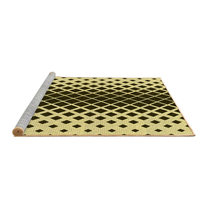 Sideview of Machine Washable Transitional Chocolate Brown Rug, wshpat3396yw