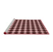 Sideview of Machine Washable Transitional Pink Rug, wshpat3397rd