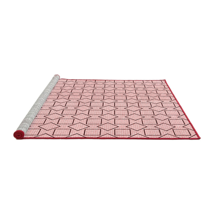Sideview of Machine Washable Transitional Pink Rug, wshpat3398rd
