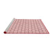 Sideview of Machine Washable Transitional Pink Rug, wshpat3398rd