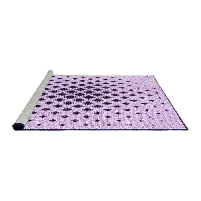 Sideview of Machine Washable Transitional Lilac Purple Rug, wshpat3399pur
