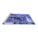 Machine Washable Transitional Sky Blue Rug in a Bedroom, wshpat34blu