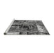 Sideview of Machine Washable Transitional Dark Gray Rug, wshpat34gry