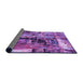Patterned Dark Magenta Purple Rug, pat34pur