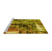 Sideview of Machine Washable Transitional Dark Bronze Brown Rug, wshpat34yw