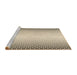 Sideview of Machine Washable Transitional Brown Rug, wshpat3401brn