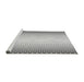 Sideview of Machine Washable Transitional Platinum Gray Rug, wshpat3401gry