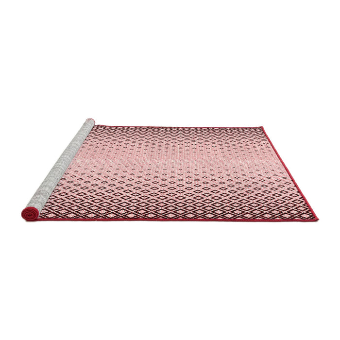 Sideview of Machine Washable Transitional Light Rose Pink Rug, wshpat3401rd