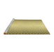 Sideview of Machine Washable Transitional Sun Yellow Rug, wshpat3401yw