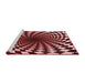 Sideview of Machine Washable Transitional Light Coral Pink Rug, wshpat3402rd