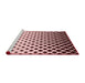 Sideview of Machine Washable Transitional Brown Red Rug, wshpat3403rd