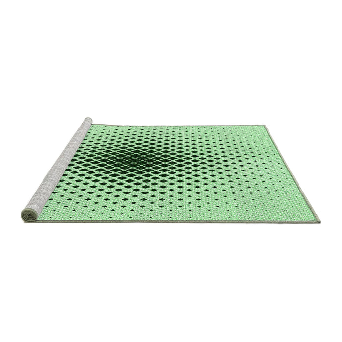 Sideview of Machine Washable Transitional Mint Green Rug, wshpat3404grn