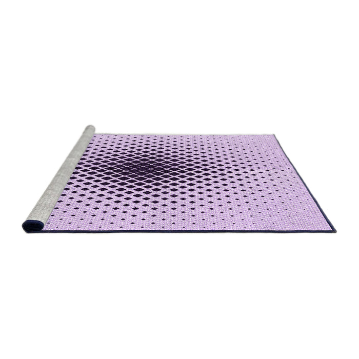 Sideview of Machine Washable Transitional Lilac Purple Rug, wshpat3404pur