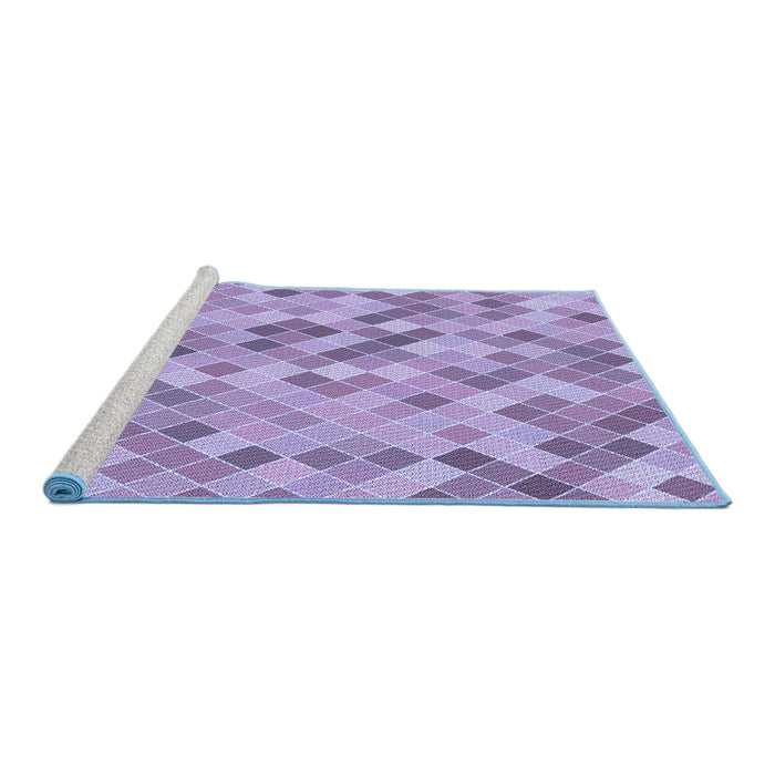 Sideview of Machine Washable Transitional Bright Lilac Purple Rug, wshpat3405blu