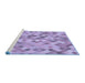 Sideview of Machine Washable Transitional Bright Lilac Purple Rug, wshpat3405blu