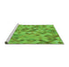 Sideview of Machine Washable Transitional Emerald Green Rug, wshpat3405grn