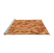 Sideview of Machine Washable Transitional Orange Rug, wshpat3405org