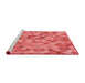 Sideview of Machine Washable Transitional Red Rug, wshpat3405rd