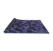 Thickness of Patterned Blue Rug, pat3406blu