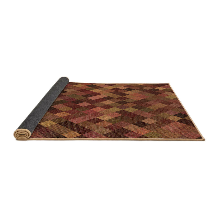 Thickness of Patterned Red Rug, pat3406brn