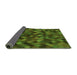 Thickness of Patterned Dark Lime Green Rug, pat3406grn