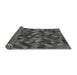 Thickness of Patterned Dark Gray Black Rug, pat3406gry