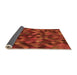 Thickness of Patterned Orange Red Orange Rug, pat3406org