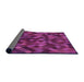 Thickness of Patterned Neon Pink Rug, pat3406pur