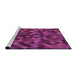 Sideview of Machine Washable Transitional Neon Pink Rug, wshpat3406pur