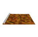 Sideview of Machine Washable Transitional Tomato Red Rug, wshpat3406yw