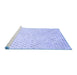 Sideview of Machine Washable Transitional Lavender Blue Rug, wshpat3407blu