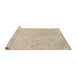 Sideview of Machine Washable Transitional Camel Brown Rug, wshpat3407brn