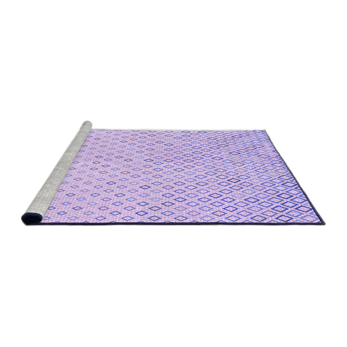 Sideview of Machine Washable Transitional Purple Mimosa Purple Rug, wshpat3407pur