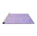 Sideview of Machine Washable Transitional Purple Mimosa Purple Rug, wshpat3407pur