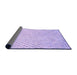 Thickness of Patterned Purple Mimosa Purple Rug, pat3407pur