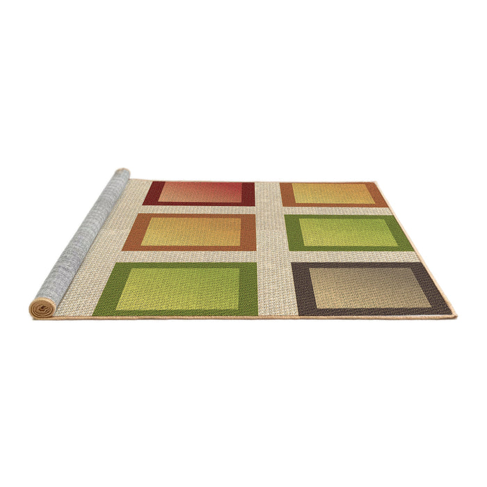 Sideview of Machine Washable Transitional Mahogany Brown Rug, wshpat3408brn