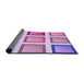 Thickness of Patterned Magenta Pink Rug, pat3408pur