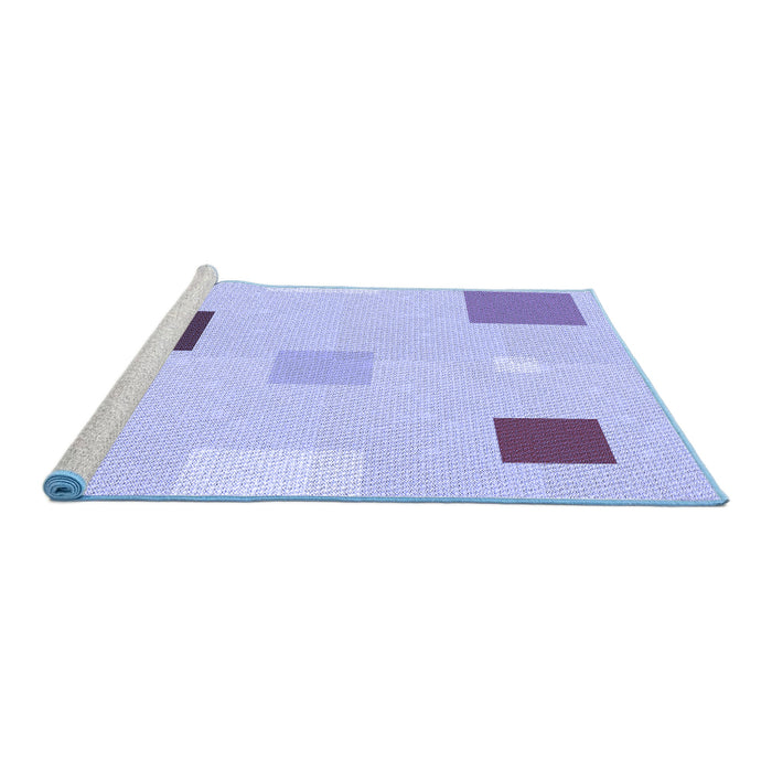 Sideview of Machine Washable Transitional Purple Rug, wshpat3409blu