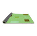 Thickness of Patterned Green Rug, pat3409grn