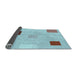 Thickness of Patterned Blue Rug, pat3409lblu