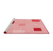 Sideview of Machine Washable Transitional Pink Rug, wshpat3409rd