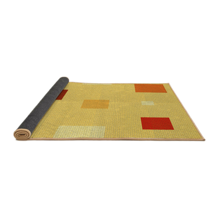 Thickness of Patterned Neon Orange Rug, pat3409yw