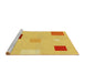 Sideview of Machine Washable Transitional Neon Orange Rug, wshpat3409yw