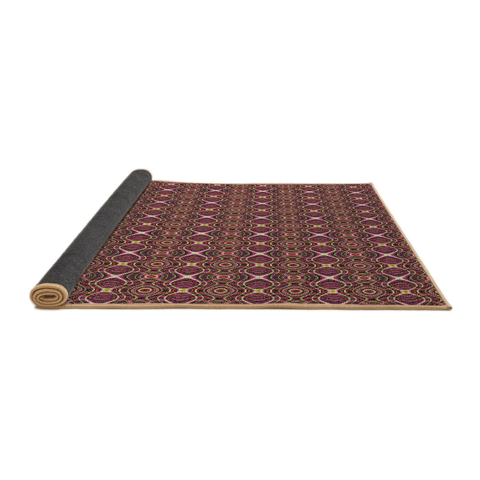 Thickness of Patterned Copper Brown Rug, pat341brn