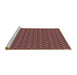 Sideview of Machine Washable Transitional Copper Brown Rug, wshpat341brn