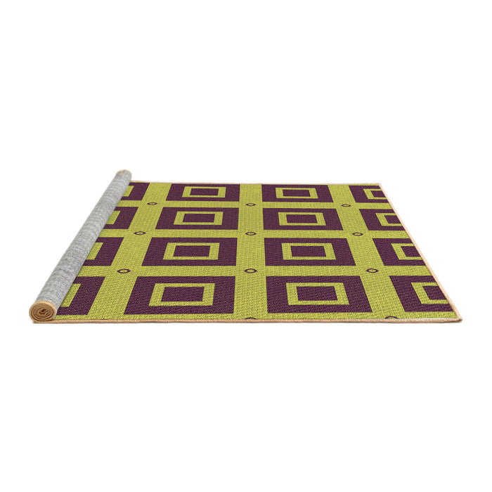 Sideview of Machine Washable Transitional Dark Raspberry Purple Rug, wshpat3410brn